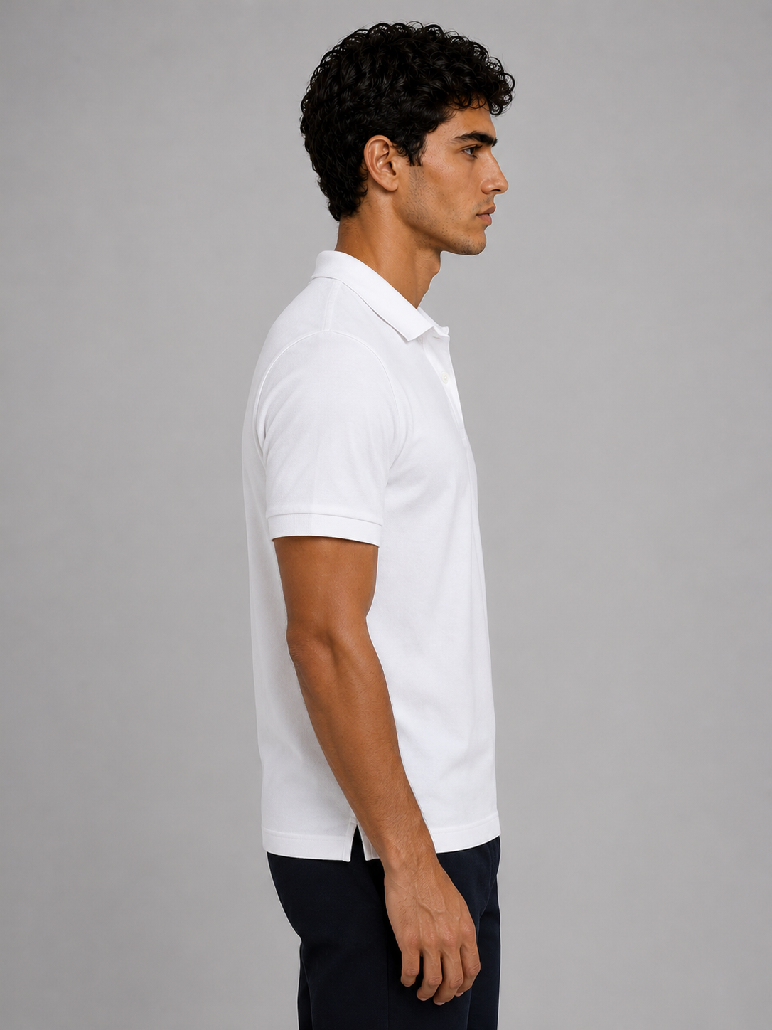 Polo white_Side view-right